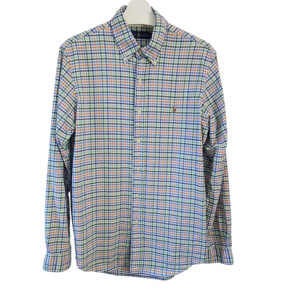RALPH LAUREN multicolor plaid button-down shirt m - Picture 3 of 12